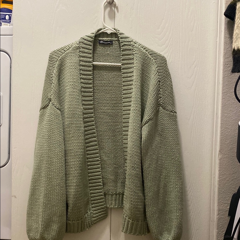 Cozy Knit Cardigan - Green